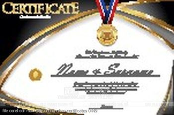 file corel cdr mau giay chung nhan certificates 0449