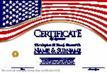 file corel cdr mau giay chung nhan certificates 0450