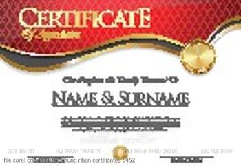 file corel cdr mau giay chung nhan certificates 0452