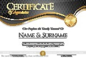 file corel cdr mau giay chung nhan certificates 0453