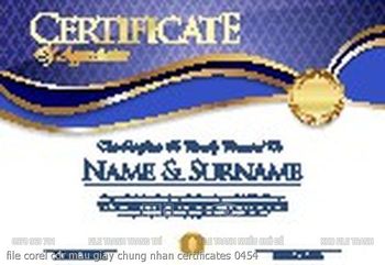 file corel cdr mau giay chung nhan certificates 0454