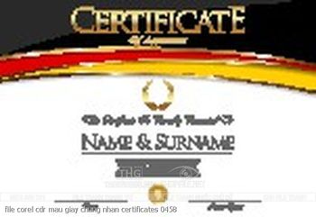 file corel cdr mau giay chung nhan certificates 0458