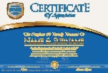 file corel cdr mau giay chung nhan certificates 0461