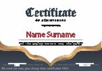 file corel cdr mau giay chung nhan certificates 0463