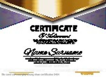 file corel cdr mau giay chung nhan certificates 0464