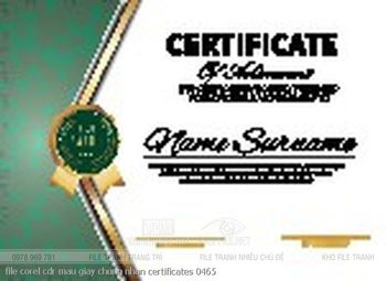 file corel cdr mau giay chung nhan certificates 0465
