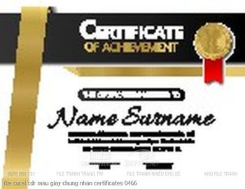file corel cdr mau giay chung nhan certificates 0466