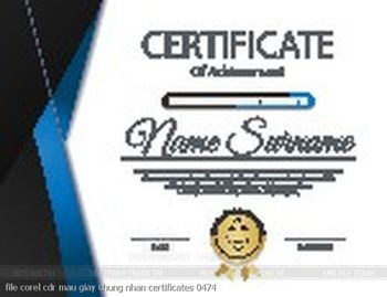 file corel cdr mau giay chung nhan certificates 0474
