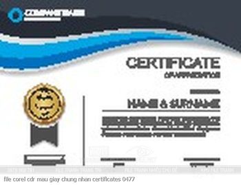 file corel cdr mau giay chung nhan certificates 0477