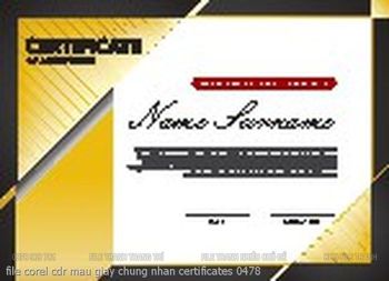 file corel cdr mau giay chung nhan certificates 0478