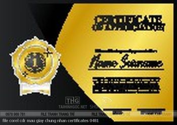 file corel cdr mau giay chung nhan certificates 0481