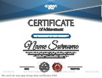 file corel cdr mau giay chung nhan certificates 0484