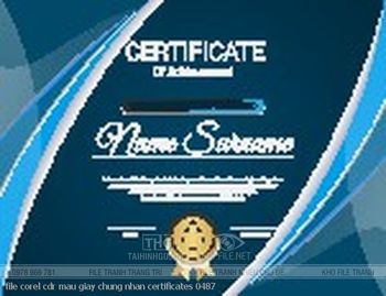 file corel cdr mau giay chung nhan certificates 0487