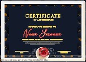 file corel cdr mau giay chung nhan certificates 0490