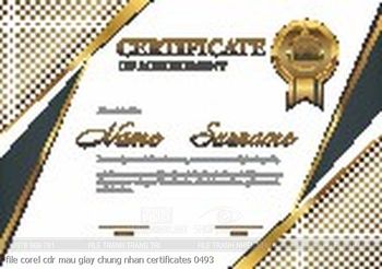 file corel cdr mau giay chung nhan certificates 0493