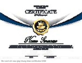 file corel cdr mau giay chung nhan certificates 0498