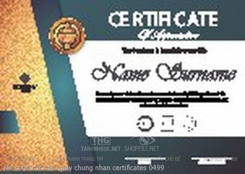 file corel cdr mau giay chung nhan certificates 0499