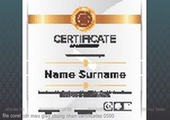 file corel cdr mau giay chung nhan certificates 0500