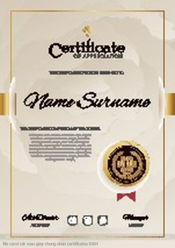 file corel cdr mau giay chung nhan certificates 0504