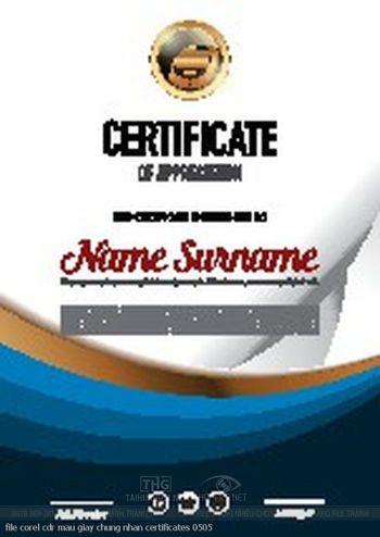 file corel cdr mau giay chung nhan certificates 0505