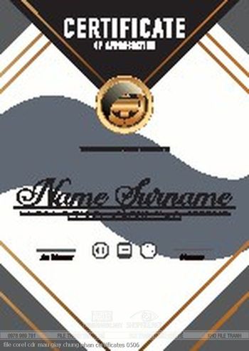 file corel cdr mau giay chung nhan certificates 0506