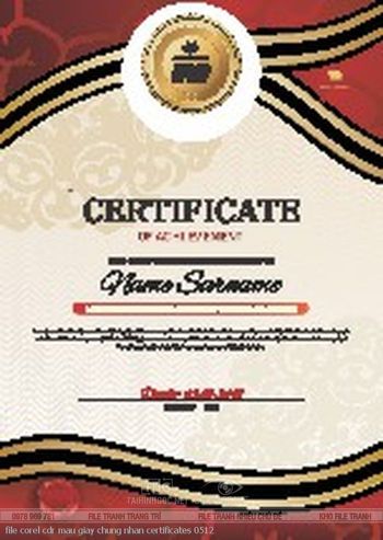 file corel cdr mau giay chung nhan certificates 0512