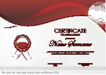file corel cdr mau giay chung nhan certificates 0521