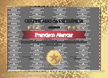 file corel cdr mau giay chung nhan certificates 0530