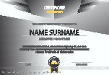 file corel cdr mau giay chung nhan certificates 0539