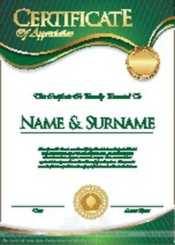 file corel cdr mau giay chung nhan certificates 0545