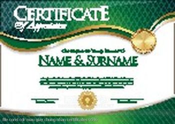 file corel cdr mau giay chung nhan certificates 0546