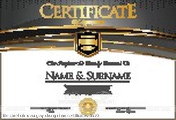 file corel cdr mau giay chung nhan certificates 0550