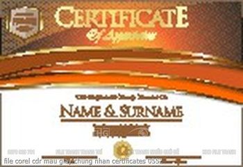 file corel cdr mau giay chung nhan certificates 0552