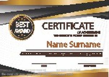 file corel cdr mau giay chung nhan certificates 0566