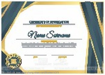 file corel cdr mau giay chung nhan certificates 0573