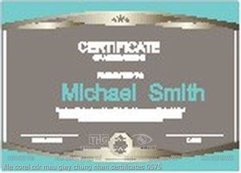 file corel cdr mau giay chung nhan certificates 0575