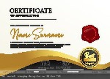 file corel cdr mau giay chung nhan certificates 0584