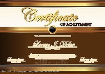 file corel cdr mau giay chung nhan certificates 0590