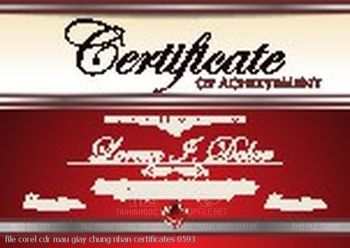 file corel cdr mau giay chung nhan certificates 0593