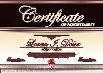file corel cdr mau giay chung nhan certificates 0595