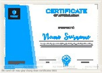 file corel cdr mau giay chung nhan certificates 0601