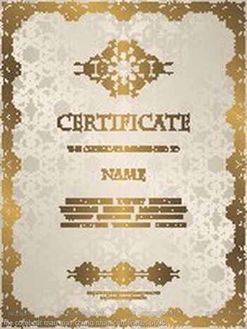 file corel cdr mau giay chung nhan certificates 0608