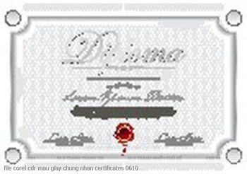 file corel cdr mau giay chung nhan certificates 0610