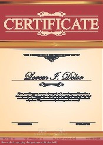 file corel cdr mau giay chung nhan certificates 0611