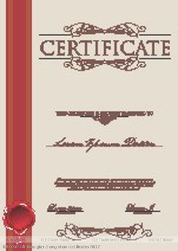 file corel cdr mau giay chung nhan certificates 0612