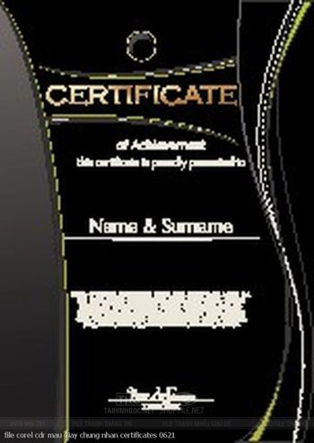 file corel cdr mau giay chung nhan certificates 0621