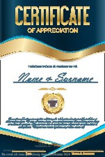 file corel cdr mau giay chung nhan certificates 0624