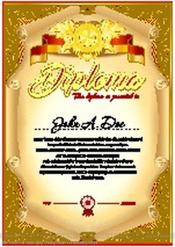 file corel cdr mau giay chung nhan certificates 0631