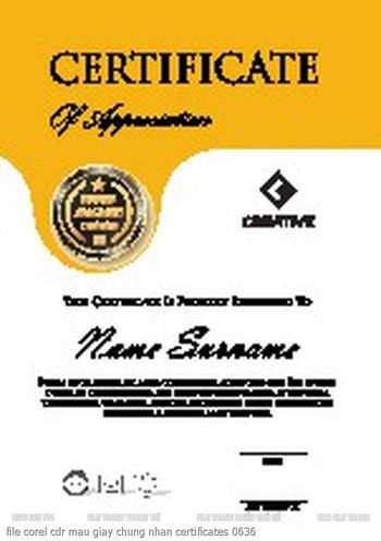 file corel cdr mau giay chung nhan certificates 0636