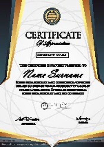 file corel cdr mau giay chung nhan certificates 0637